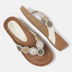 Vrouw Lazamani Slippers-Dames Slippers 75.455 Off-White