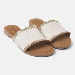 Vrouw Lazamani Slippers-Dames Slippers 33.486 Off-White