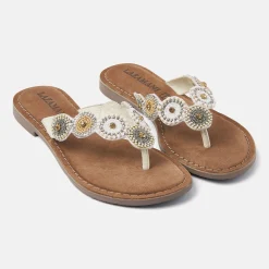 Vrouw Lazamani Slippers-Dames Slippers 75.451 Off-White