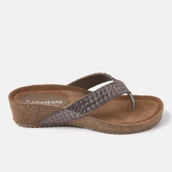 Vrouw Lazamani Slippers-Dames Slippers 75.807 Pewter
