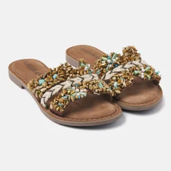 Vrouw Lazamani Slippers-Dames Slippers 75.381 Tan