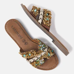Vrouw Lazamani Slippers-Dames Slippers 75.381 Tan