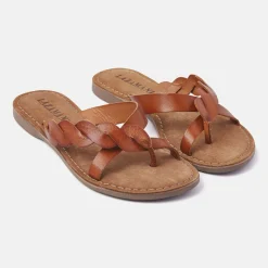 Vrouw Lazamani Slippers-Dames Slippers 75.283 Tan