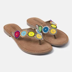 Vrouw Lazamani Slippers-Dames Slippers 75.451 Taupe