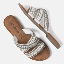 Vrouw Lazamani Slippers-Dames Slippers 75.474 White