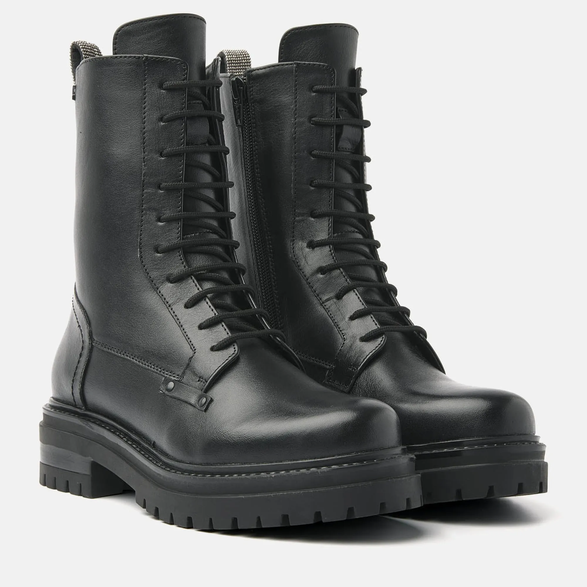 Vrouw Lazamani Veterboots-Dames Veterboots 85.629 Black