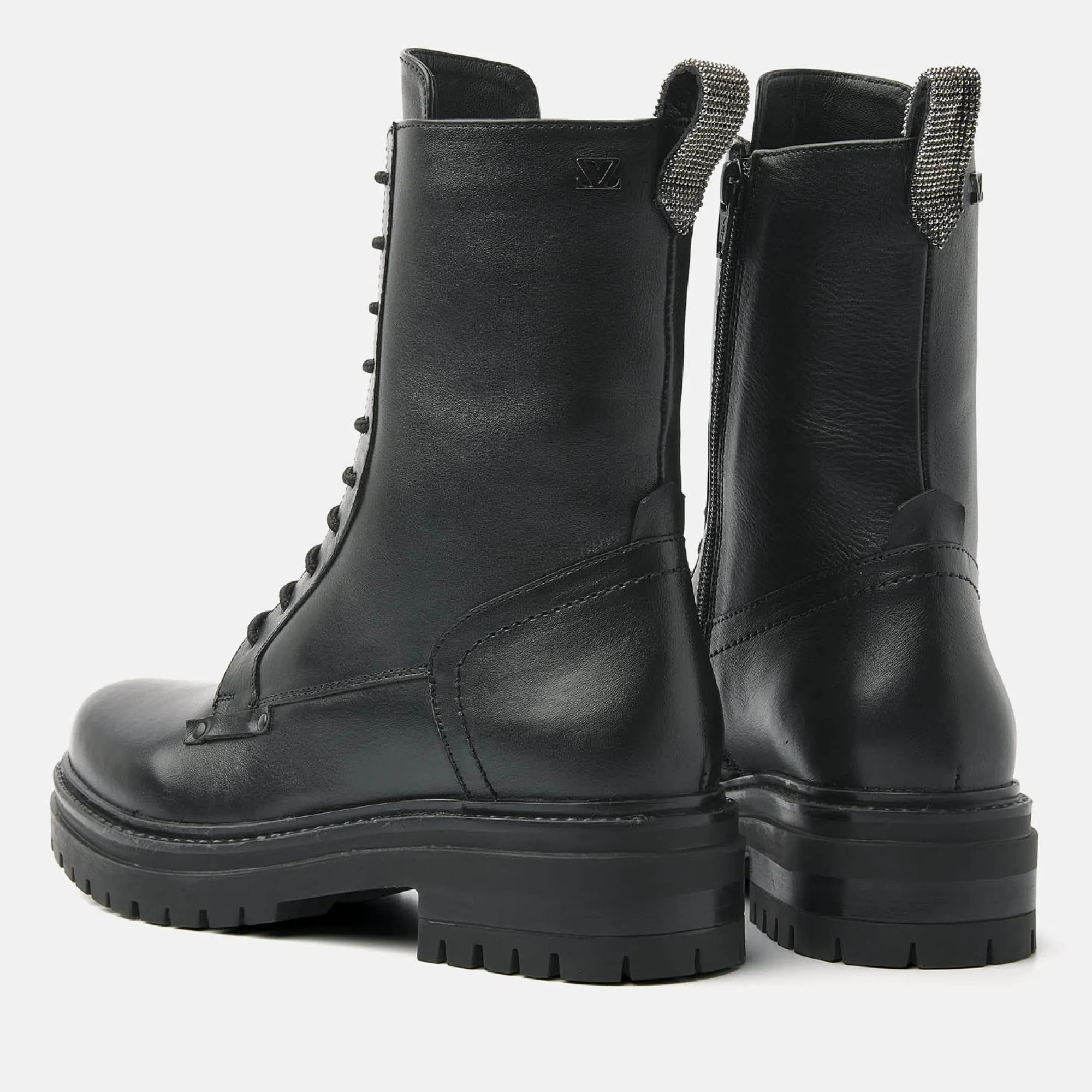 Vrouw Lazamani Veterboots-Dames Veterboots 85.629 Black