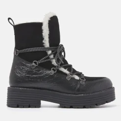 Vrouw Lazamani Veterboots-Dames Veterboots 85.349 Black