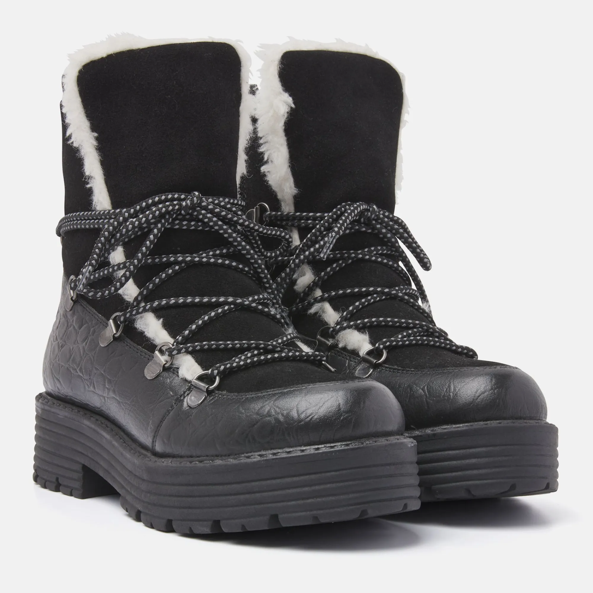 Vrouw Lazamani Veterboots-Dames Veterboots 85.349 Black