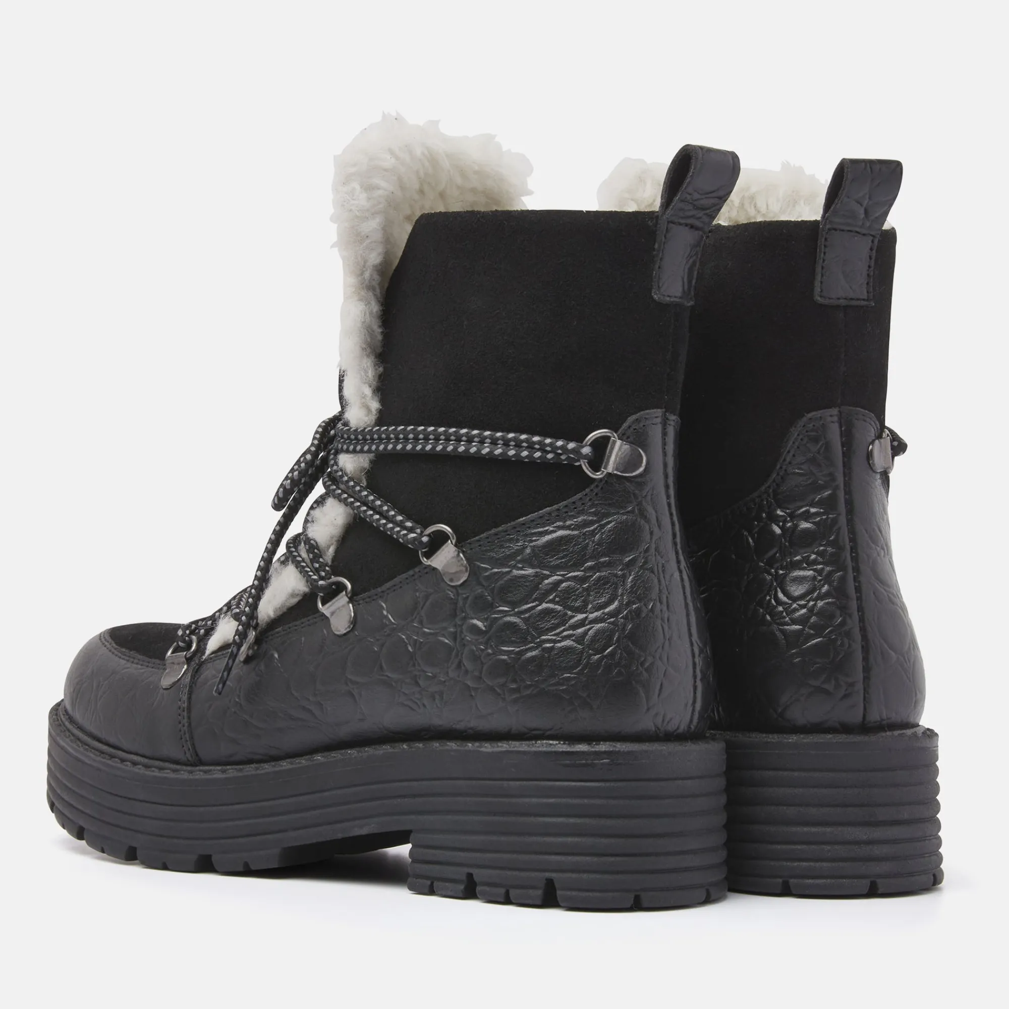 Vrouw Lazamani Veterboots-Dames Veterboots 85.349 Black