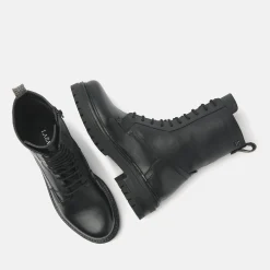 Vrouw Lazamani Boots-Dames Veterboots 85.629 Black