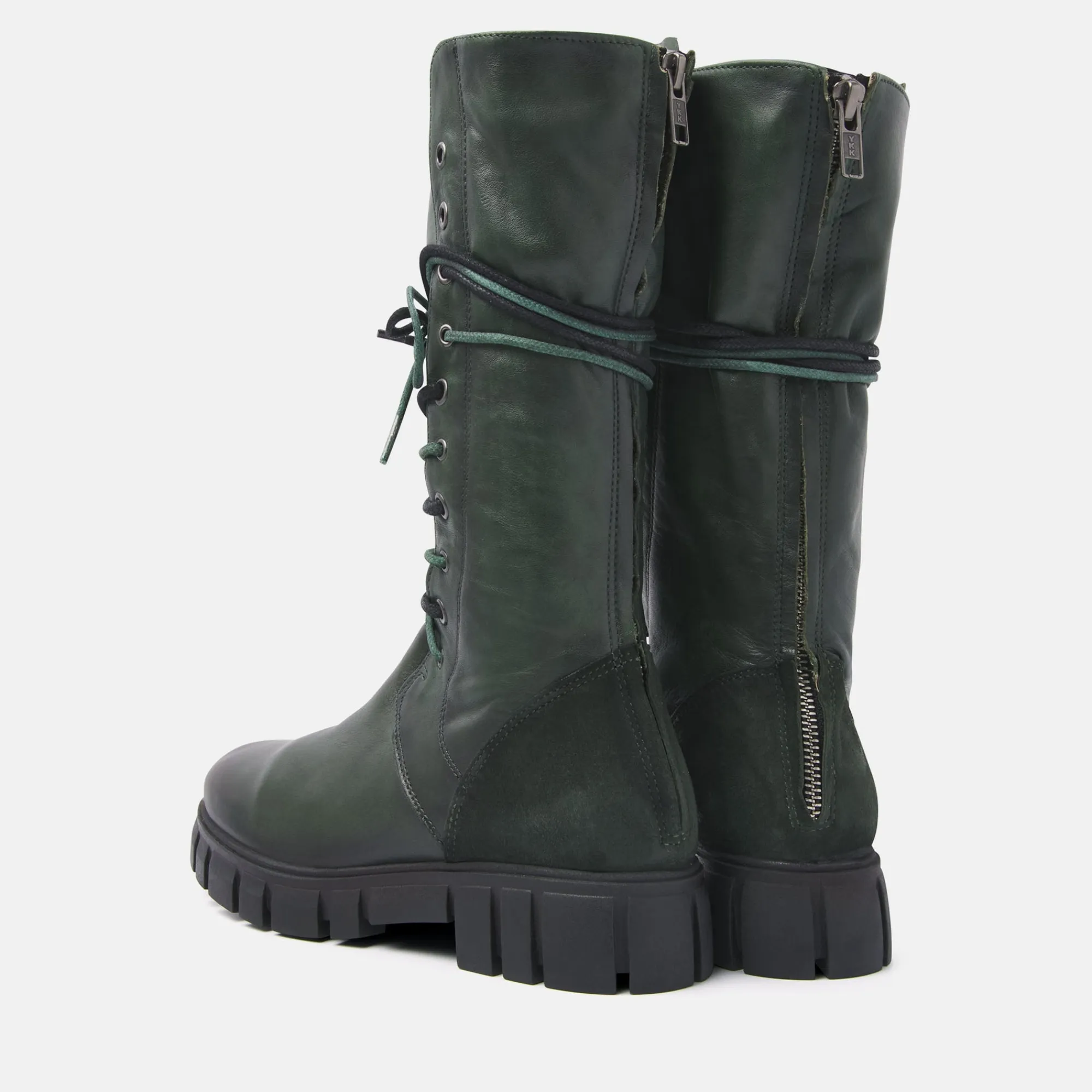 Vrouw Lazamani Veterboots-Dames Veterlaarzen 74.467 Army